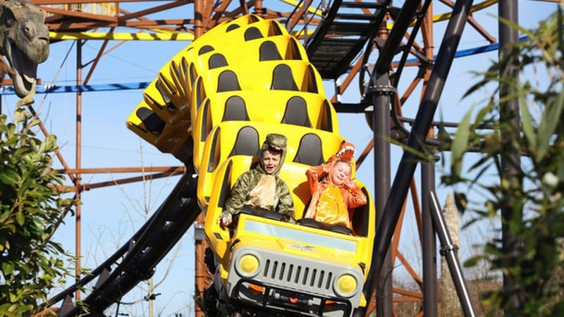 The existing Dino Dash rollercoaster at Tayto Park