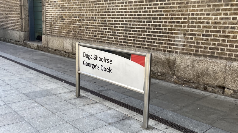 Incident occurred at the George's Dock Luas stop