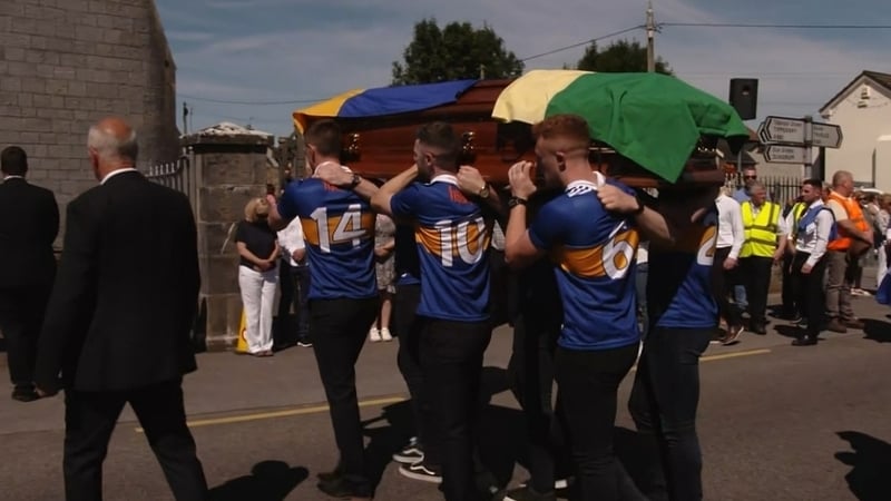 Dillon Quirke was brought to the church by his team-mates