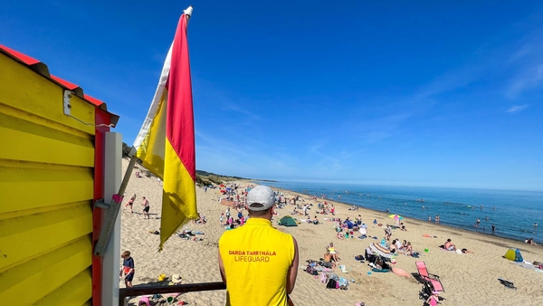 A lifeguard at Brittas Bay, Co Wicklow last summer (File pic: RollingNews.ie)