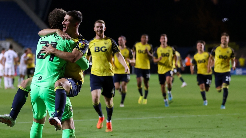 Ed McGinty celebrates with Cameron Brannagan