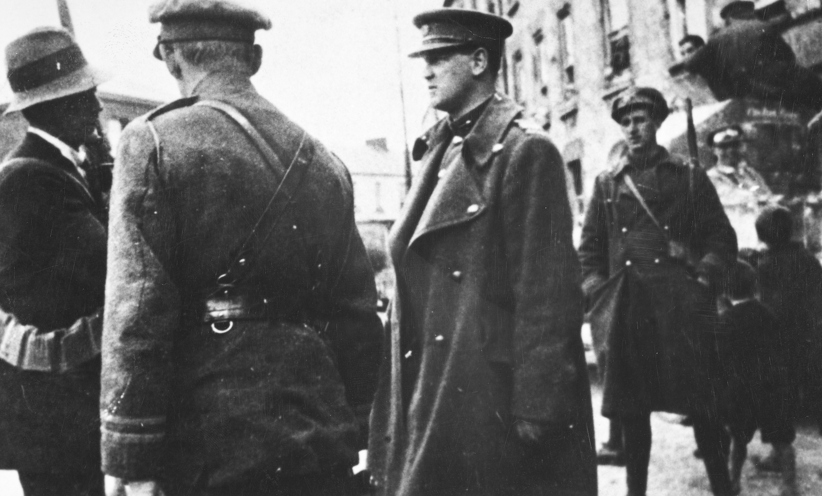 Some of the soldiers he inspected had not even received uniforms (Pic: National Library of Ireland)