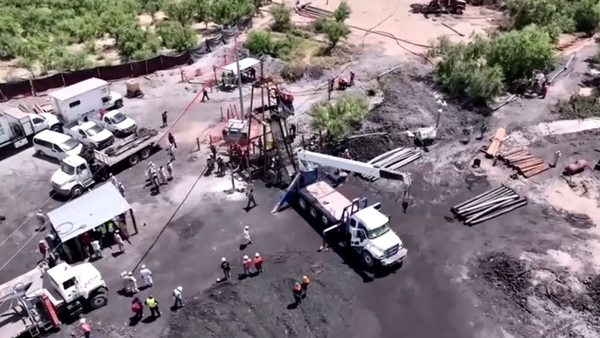 Rescue teams at the mine where 10 miners remain trapped