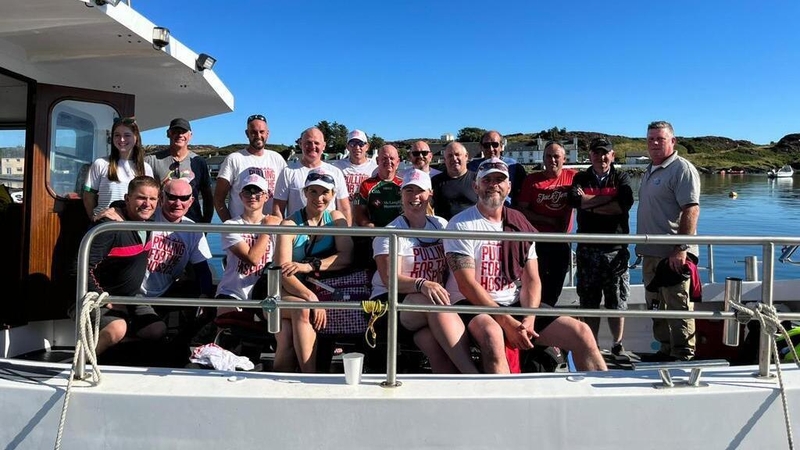 The charity crossing aimed to raise €40,000 for the hospice