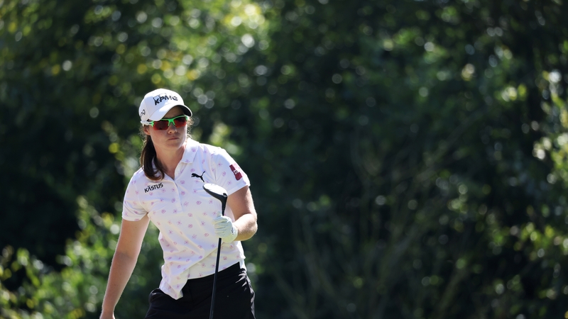 Leona Maguire in third-round action in Antrim