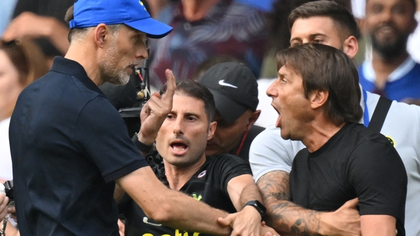 Thomas Tuchel and Antonio Conte were sent off after the final whistle