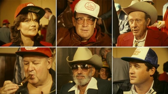 Players at the International Poker Tournament in Dublin, 1982.