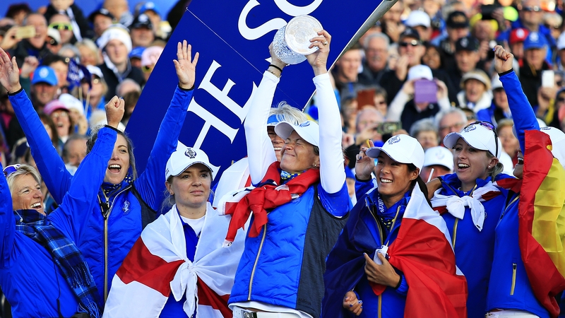 Suzann Pettersen and Europe celebrate last year's win at Finca Cortesin in Andalucia