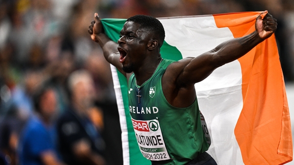 Olatunde set a new Irish mark of 10.17 seconds