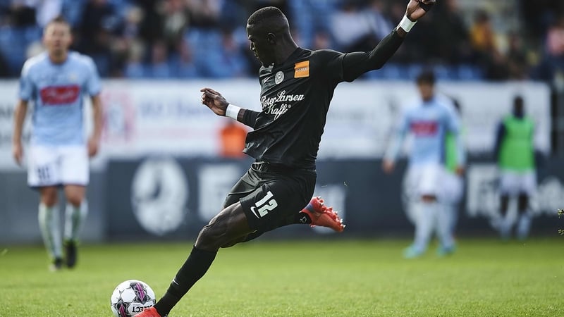 Alassana Jatta of Viborg FF in action