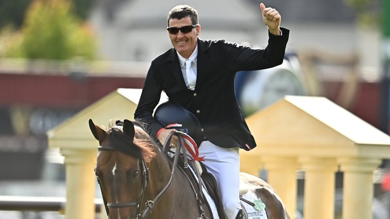 Paul O'Shea of Ireland celebrates after winning The Sport Ireland Classic