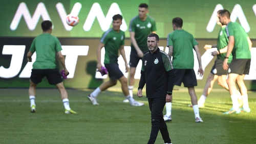Bradley oversees training at the Groupama Aréna in Budapest
