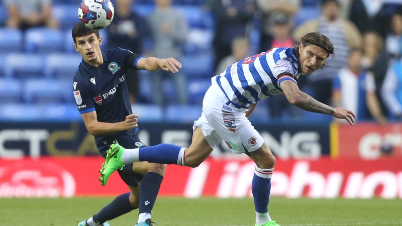 Blackburn Rovers' John Buckley and Reading's Jeff Hendrick