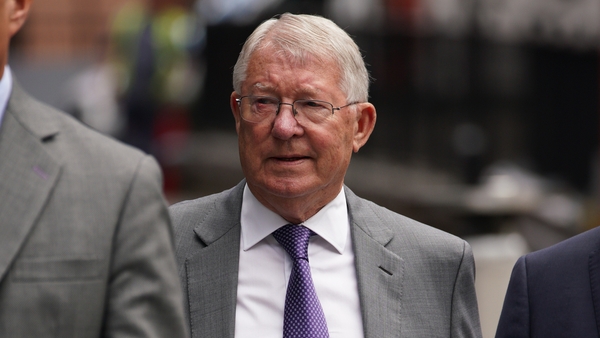 Former Manchester United manager Alex Ferguson arrives at court