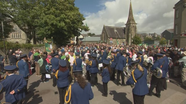 A parade, with many people wearing period dress, yesterday made its way through the main street of Clonakilty, Co Cork