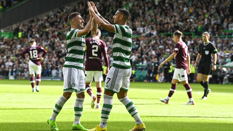 Georgios Giakoumakis celebrates scoring to make it 2-0