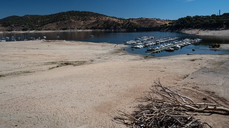 The San Juan Reservoir's water levels have decreased by 40% in Madrid, Spain.