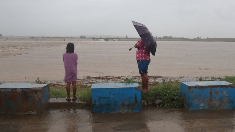 The Pinacanuan river has overflown due to heavy rains brought about by tropical storm Ma-on