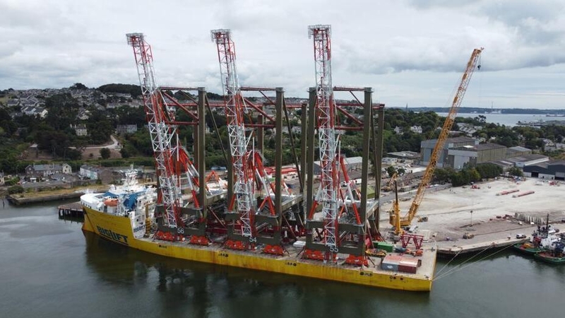 The cranes will become the largest objects ever engineered in Ireland to be shipped out of the country