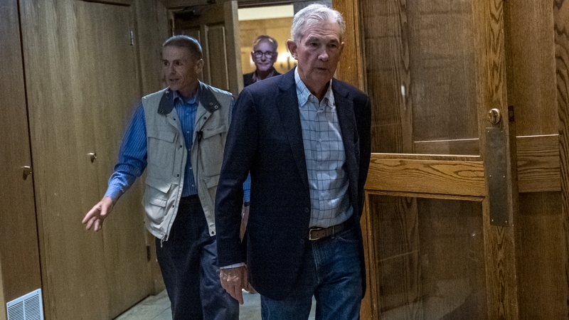 US Federal Reserve chief Jerome Powell at the Jackson Hole central bankers' gathering