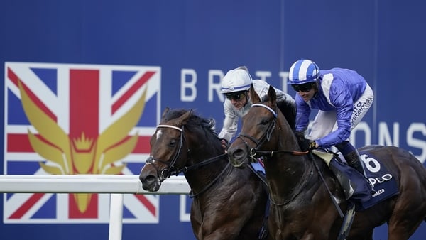 Baaeed (near side) beat Palace Pier in the QEII at the corresponding fixture last season