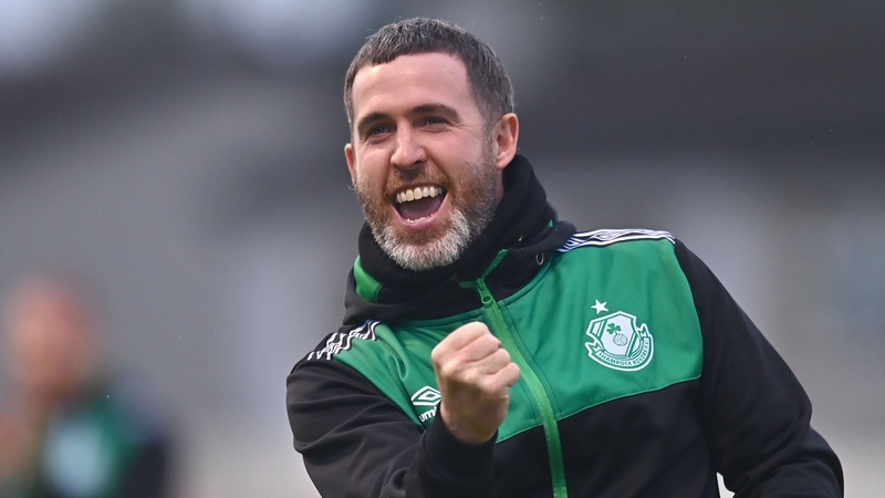 Shamrock Rovers manager Stephen Bradley celebrates
