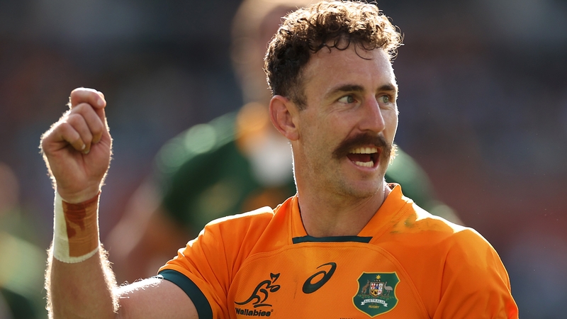 Nic White fell to the ground after he was slapped in the face by Faf de Klerk