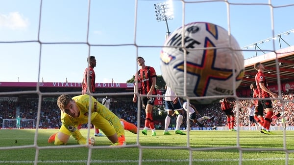 Mark Travers picked the ball out of the net nine times on Saturday