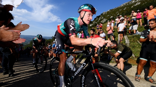 Sam Bennett sat just five points off classification leader Mads Pedersen of Trek-Segafredo having held the jersey until stage eight