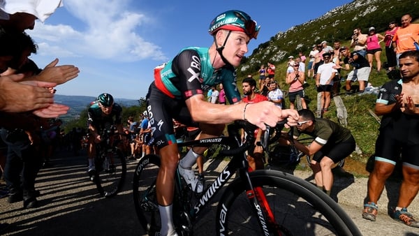 Sam Bennett sat just five points off classification leader Mads Pedersen of Trek-Segafredo having held the jersey until stage eight