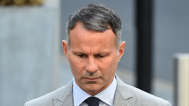 Ryan Giggs arrives at Manchester Crown Court this morning