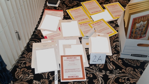 Some of the documents recovered from the home of former US president Donald Trump (file image)