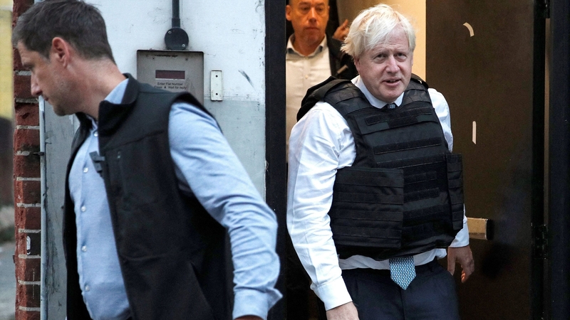 Boris Johnson took part in a police raid in London this morning