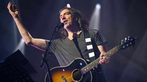 Gary Lightbody on stage in Bangor