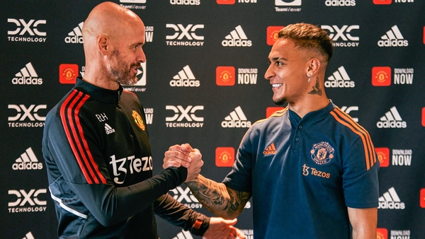 Erik ten Hag welcomes Antony to Manchester United