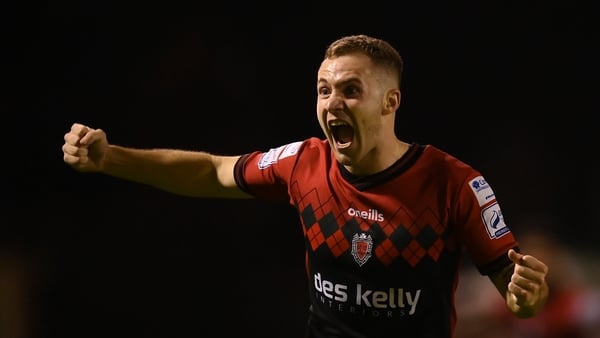 Liam Burt of Bohemians celebrates