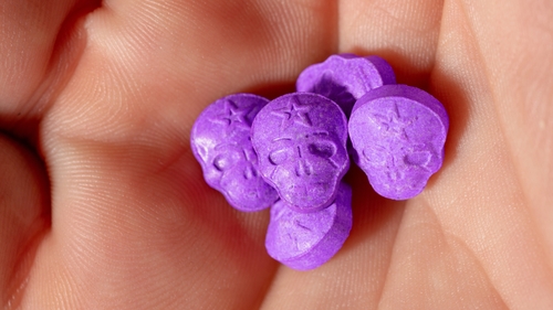 The purple skull pills have been identified as high strength MDMA (file image)