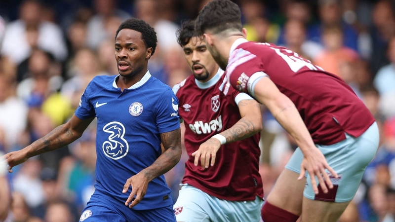 Raheem Sterling (L) has struggled since joining Chelsea