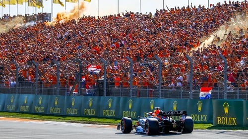 Max Verstappen takes the applause from the crowd