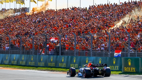 Max Verstappen takes the applause from the crowd
