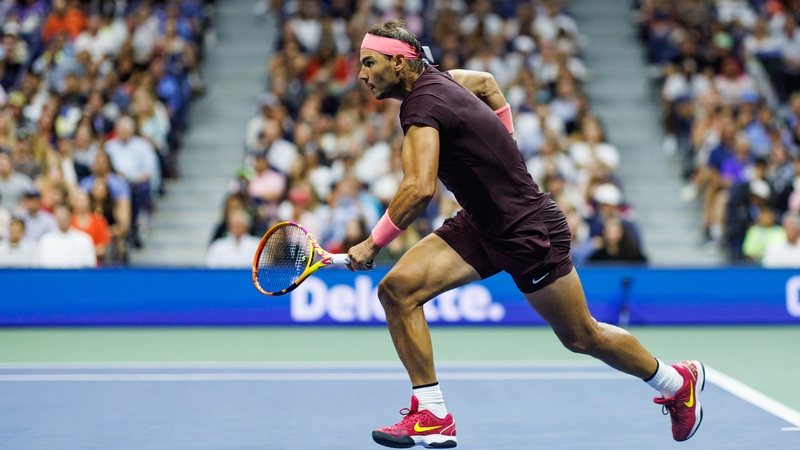 Rafael Nadal in action during his third round match