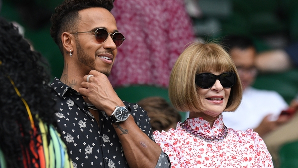 Hamilton was in the stands to see Williams at the US Open