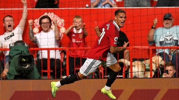 Antony celebrates scoring the opener
