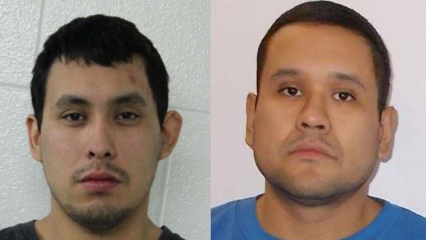 Damien Sanderson (L) was found dead on Monday; while Myles Sanderson (R) died following his arrest