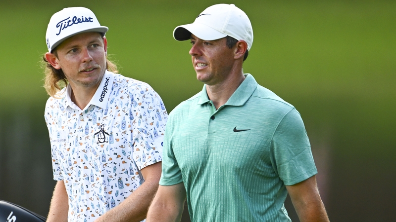Cameron Smith (L) with Rory McIlroy