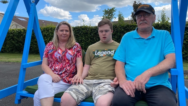 Barbara and George Kovach with their son Liam: Barbara is Liam's carer