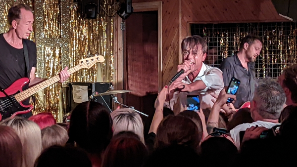 Suede onstage at the Moth Club in Hackney on Monday - Their new album, Autofiction, is out 16 September