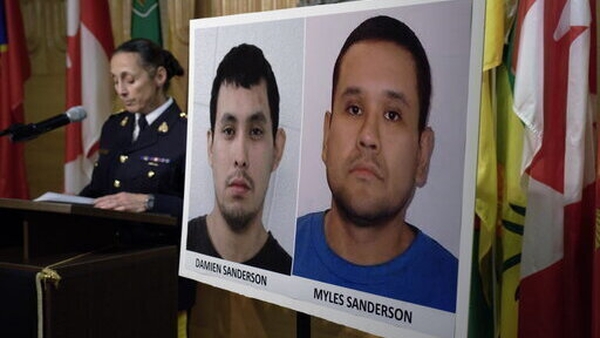 Myles Sanderson, a 30-year-old convicted criminal, remains on the loose, armed, dangerous and possibly injured, police said