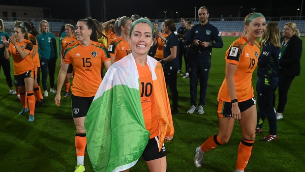 Denise O'Sullivan celebrates a big win in Slovakia
