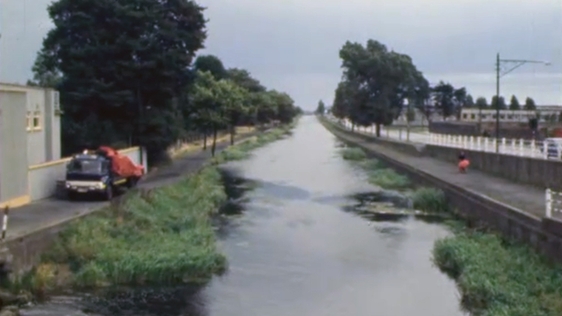The Grand Canal at Inchicore in Dublin, 1977.